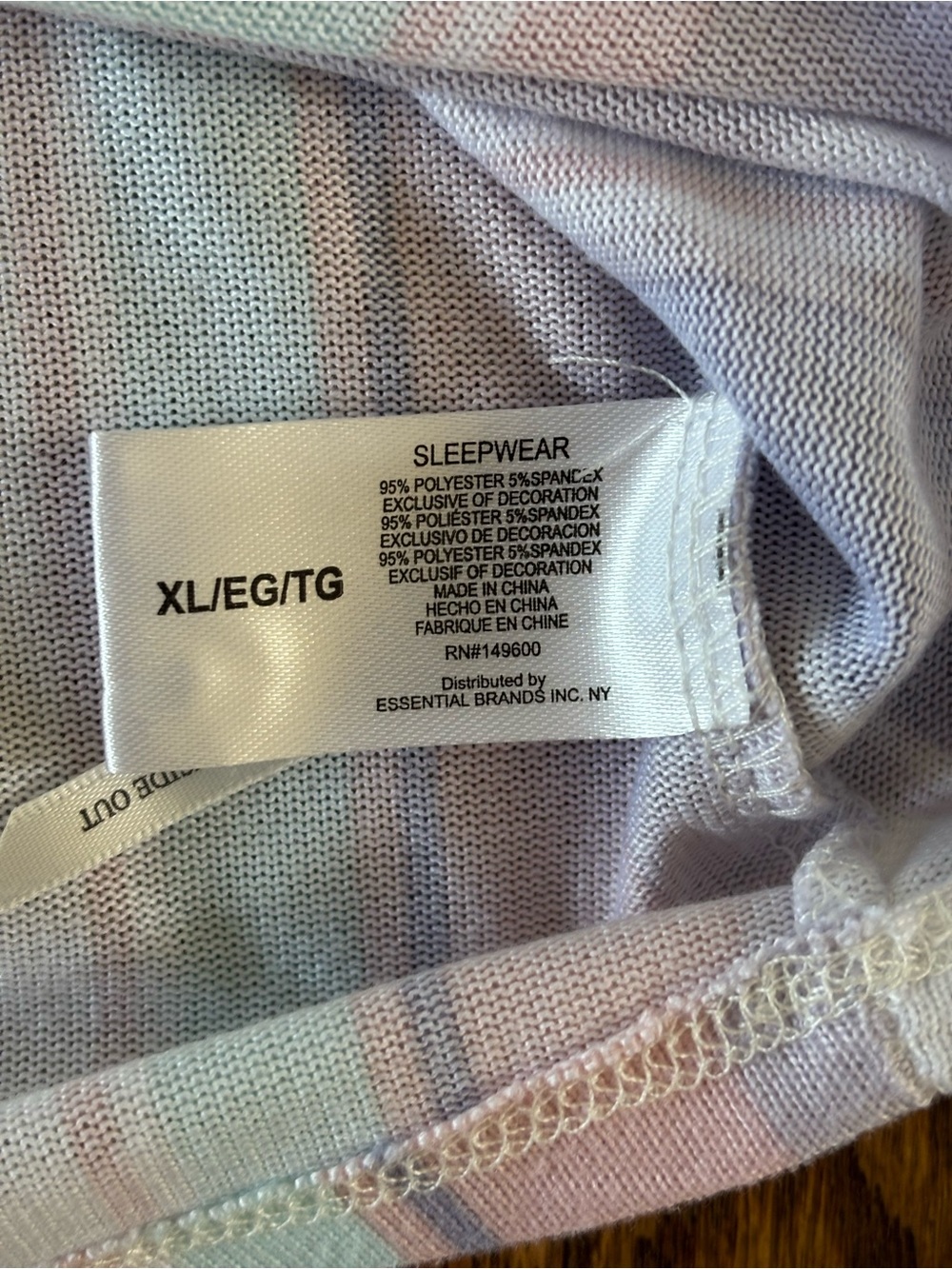Boutique Pastel Striped Pajama Set | Short Sleeve Top & Shorts | XL - Picture 4 of 14